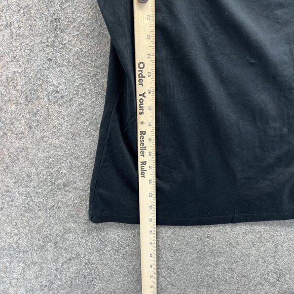 Lafayette 148 New York Shirt Womens XL Black Scoop Neck Stretch Tee Top - Picture 6 of 9